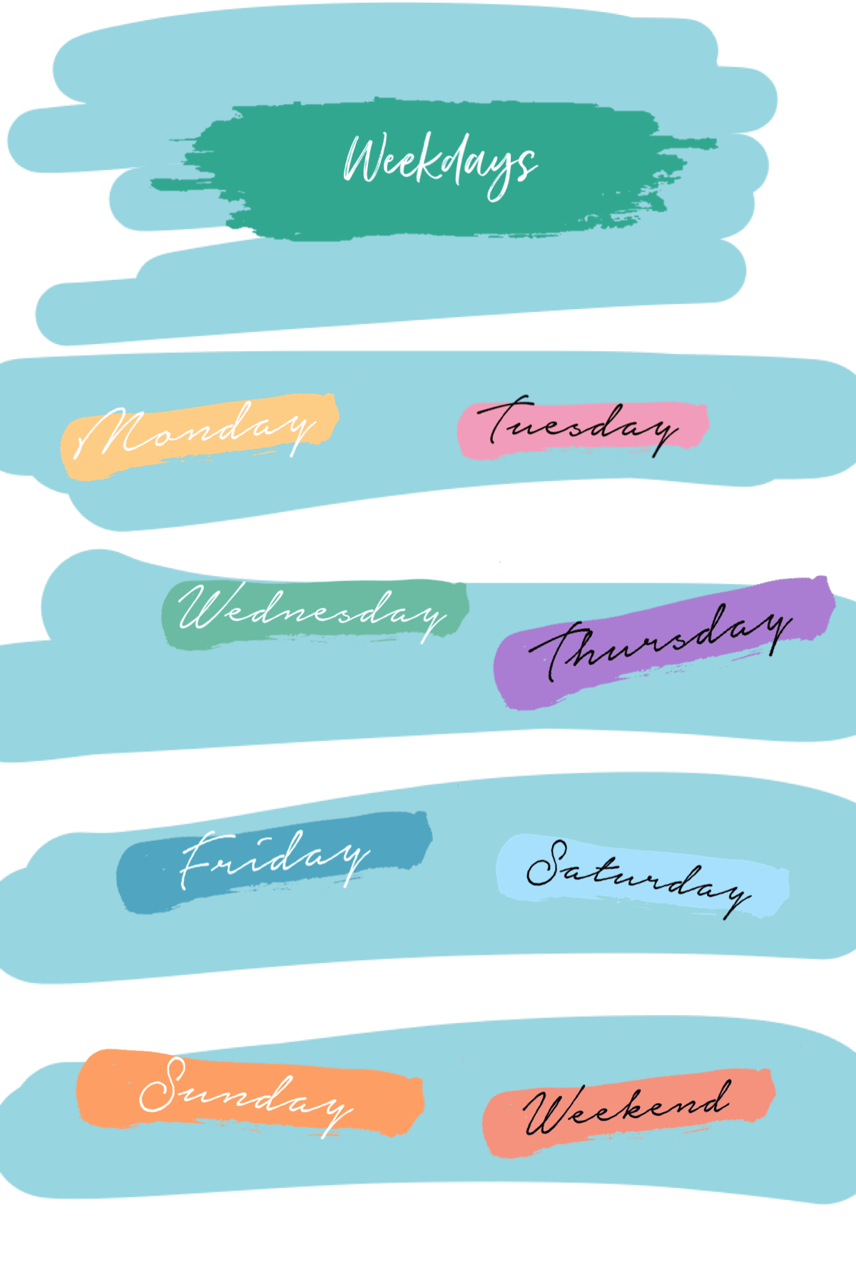 Storysticker Weekdays