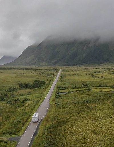 Lofoten Wohnmobil von Oben