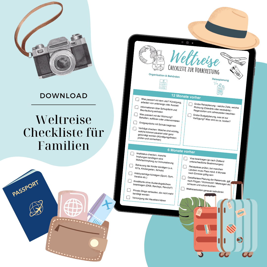 Weltreise Checkliste für Familien