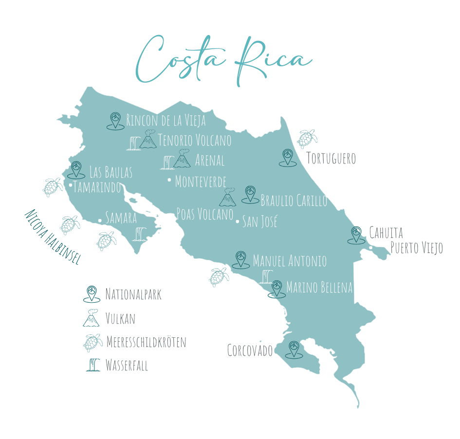 Costa Rica Karte